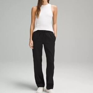 NWT Lululemon Straight-Leg Mid-Rise Pant Luxtreme Blsck Size L